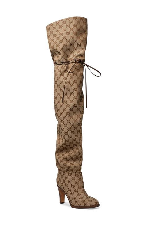 gucci over the knee boots|gucci print thigh high boots.